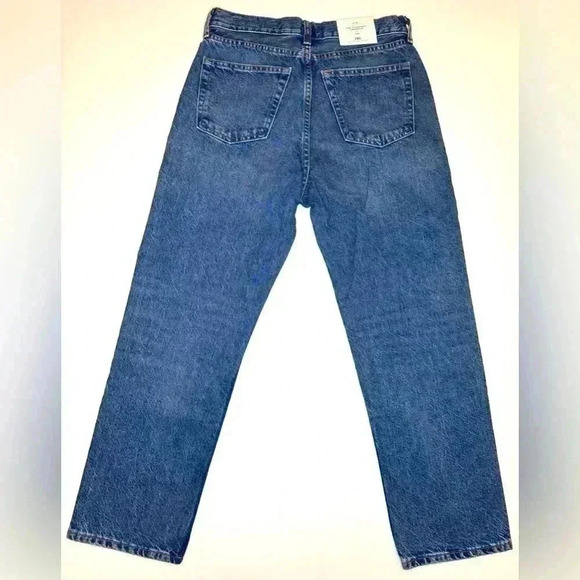 Zara Womens Straight Cropped Mid Waist Jeans Size 6 - Picture 7 of 10